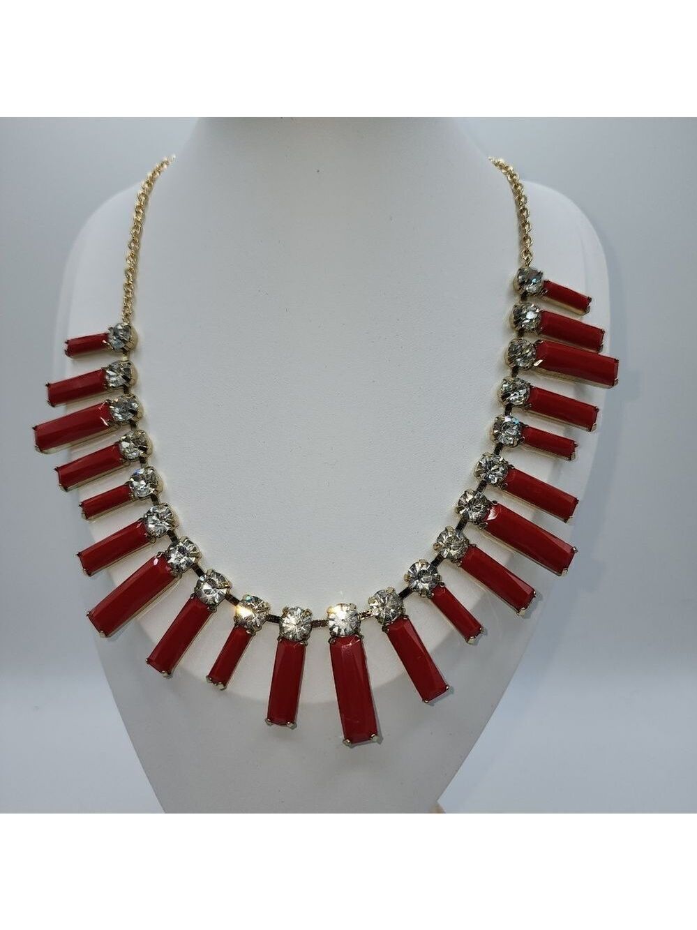 Susan Graver 19" Crystal & Cabochon Necklace NWOT